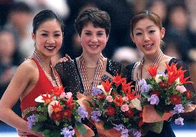 Slutskaya takes gold, Suguri 3rd in figure skating worlds